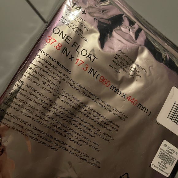 Hollister Limited Edition Pool Float Orange Southern California 37.8" x 17.3" - Picture 2 of 2